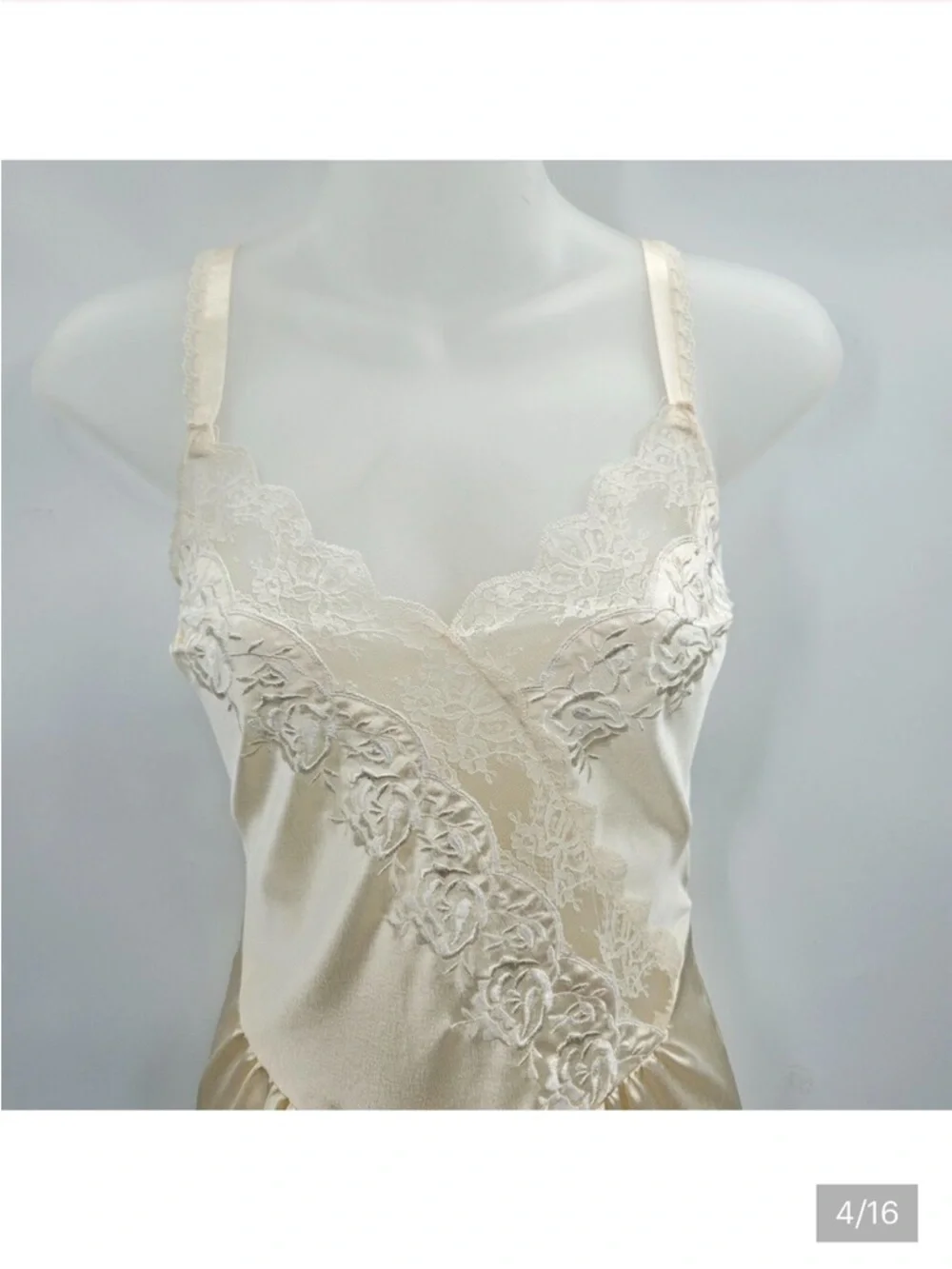 Vintage Miss Dior Full Slip Dress in Ivory - Picture 4 of 9